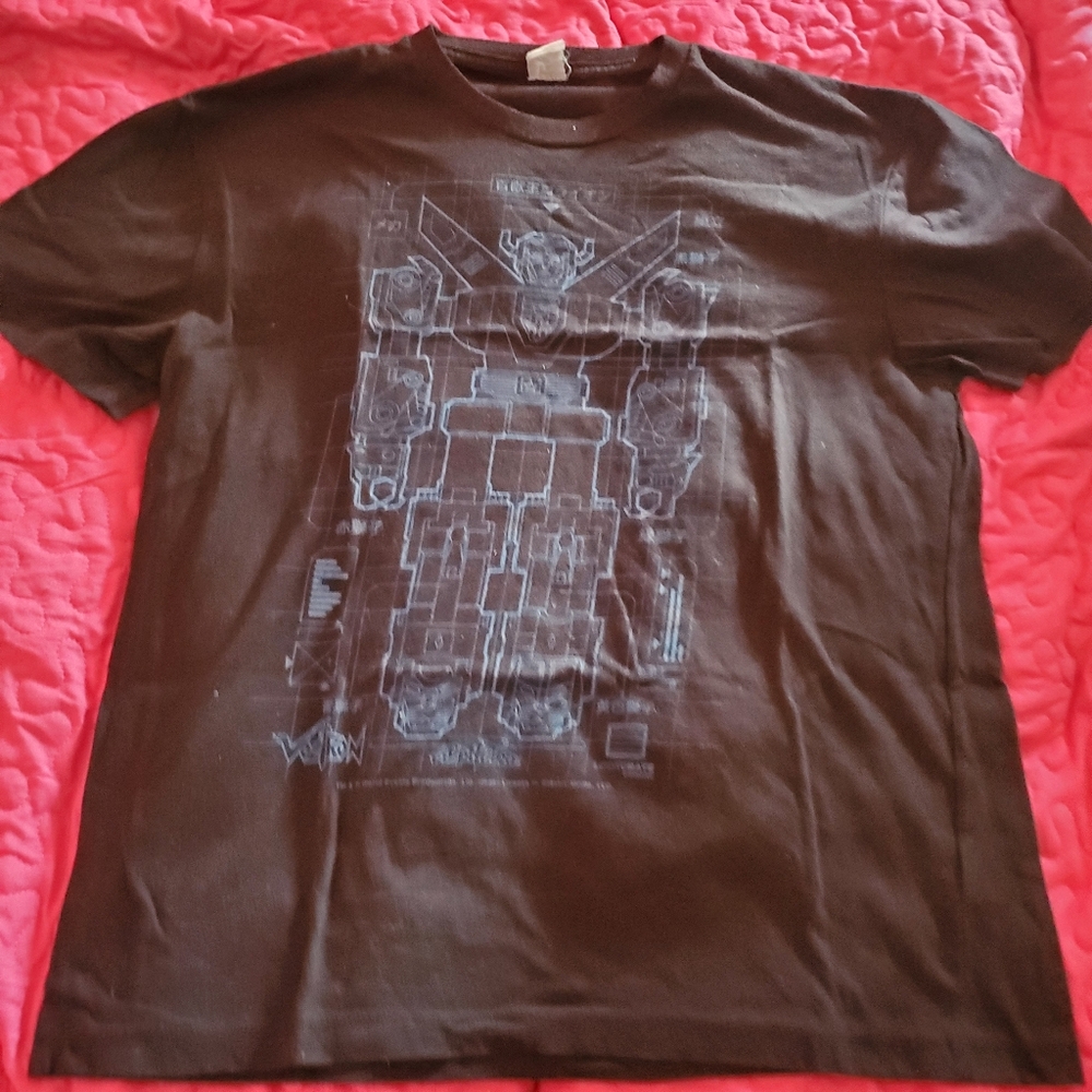 Black Graphic T-Shirt with transformers